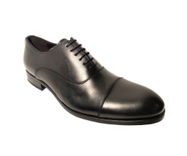 Zapatos Sergio Serrano Oxford Costuras Invertidas Negro lateral