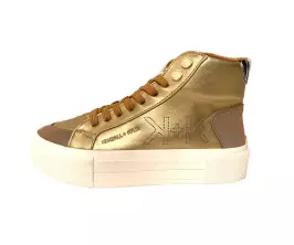 Botín Kendall & Kylie Tetra Gold lateral