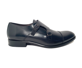 Zapatos Sergio Serrano Doble Hebilla Negro lateral