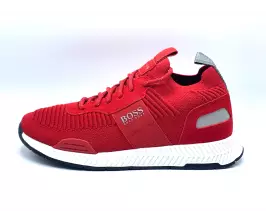 Zapatilla Hugo Boss Titanium Runn roja lateral