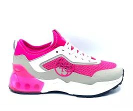 Sneakers Guess Teckie Logo 4G rosa lateral