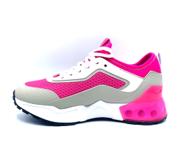 Sneakers Guess Teckie Logo 4G rosa lateral