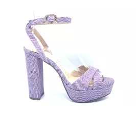 Sandalias Pedro Miralles Rafia violeta lateral