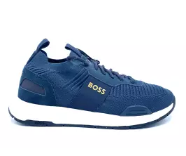 Deportivas Hugo Boss Titanium Azul lateral