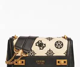 Bandolera Guess Katey negro frontal