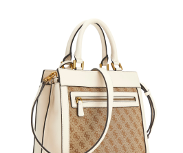 Bolso de mano Guess Katey lateral beige